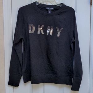 DKNY Black & sequin silver logo